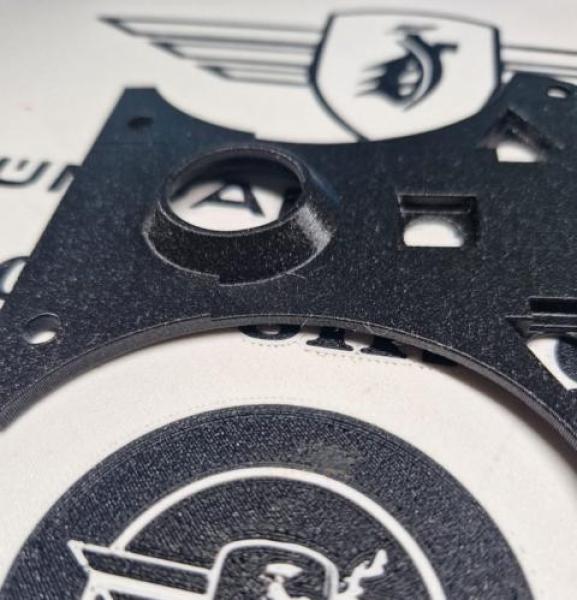 Zündapp Cockpit Platte mit nur 3 Kontroll Leuchten ! ET : 529-16.138 aus PETG Struktur